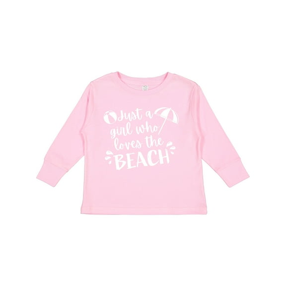 Inktastic Just A Girl Who Loves The Beach Boys or Girls Long Sleeve Toddler T-Shirt