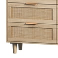 thumbnail image 7 of Shunda K 6 Drawers Dresser Particle Board Rattan Natural, 85.32 lb, 7 of 7