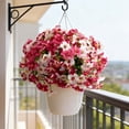 thumbnail image 5 of Anewi Artificial Flowers for Outdoors, UV Resistant Fake Petunias for Front Door Porch, Realistic Faux Silk Plant Decor for Outside Planter, 1 Bundle, 5 of 10