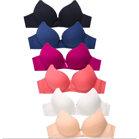 

6 pieces of Pushup Underwired Lace Lady s Gentle Push Up Bra A B C Cup 36B (4370M1-53R2-53R3)