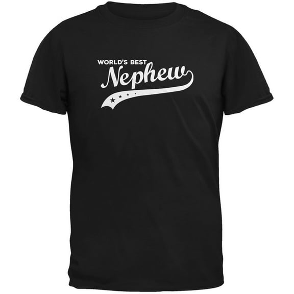 World's Best Nephew Black Adult T-Shirt - Small