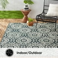 thumbnail image 6 of Nicole Miller New York Patio Country Zoe Moroccan Damask Indoor/Outdoor Area Rug, Navy Blue/Ivory , 7'9"x10'2", 6 of 9