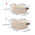 thumbnail image 3 of Panier de Rangement Multifonction avec Poignée en Corde de Coton pour Bureau Chambre, 3 of 3
