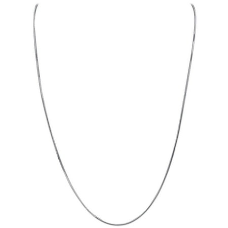 Gem Avenue Italian 925 Sterling Silver Diamond-Cut Snake Chain Solid 1mm Necklace Made in