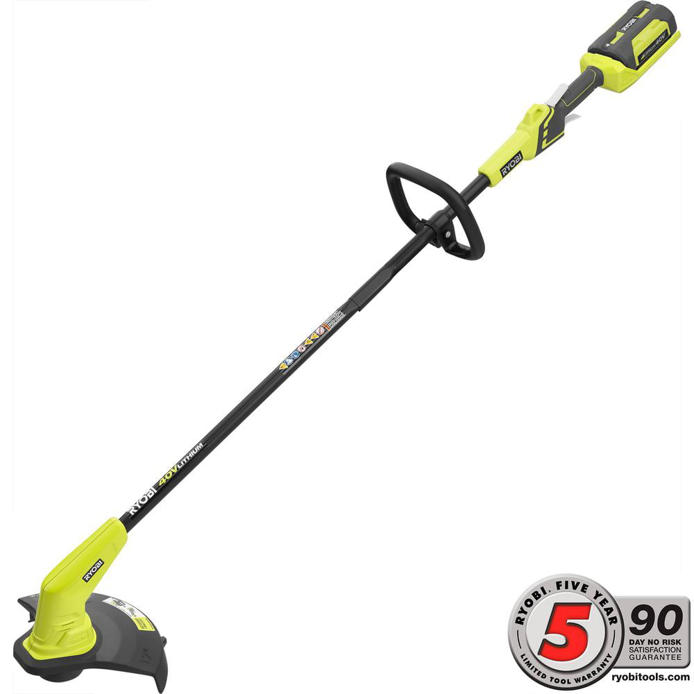 Ryobi 40 Volt Lithium Ion Cordless String Trimmer 1 5 Ah Battery And