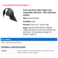 thumbnail image 2 of Front Left Driver Side Fender Liner - Compatible with 2016 - 2022 Chevy Camaro 2017 2018 2019 2020 2021, 2 of 2