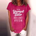 thumbnail image 2 of Camiseta de manga corta suelta con cuello redondo y estampado informal a la moda para mujer Pompotops  hfajkhk126312, 2 of 6
