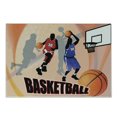 thumbnail image 1 of Basketball Cutting Board, Basketball Action Players on Abstract Background Classical Poster Style Print, Decorative Tempered Glass Cutting and Serving Board, Small Size, Orange Black, by Ambesonne, 1 of 1