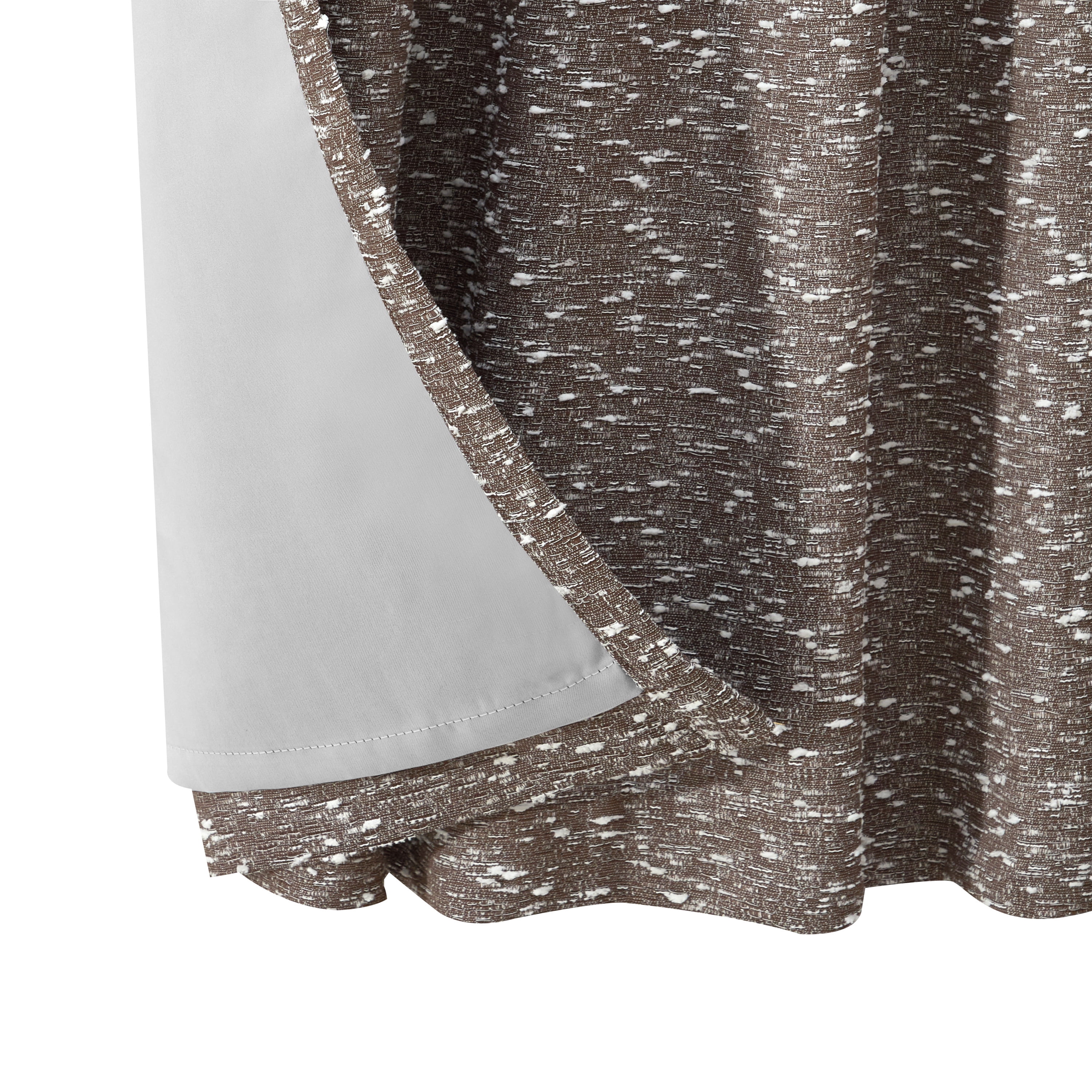 Better Homes & Gardens Boucle Blackout Curtain Panel, 1-Piece, Brown, 50" W x 95" L