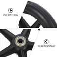 thumbnail image 5 of EXHUMKY Roue avant de Fauteuil Roulant Remplacement Lot de 4 Résistant à l'Usure Noir ABS, 5 of 5