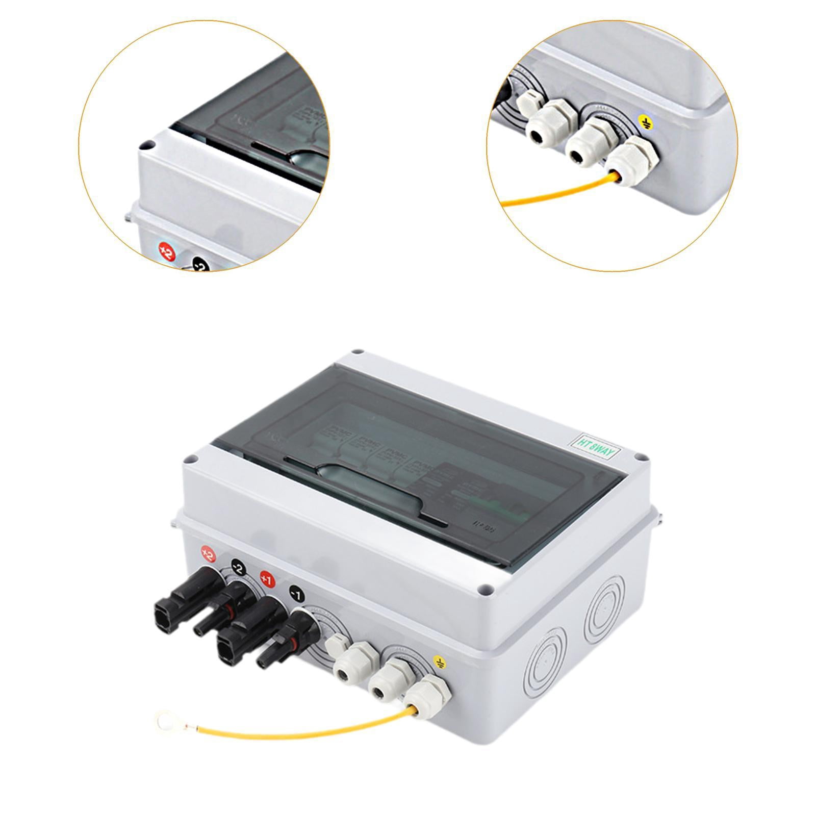 Menolana Solar DC Combiner Box 2 Input 1 Output Easy to Use Stable and Reliable DC 600V Fuse Mcb SPD Distribution Box for Car Industry
