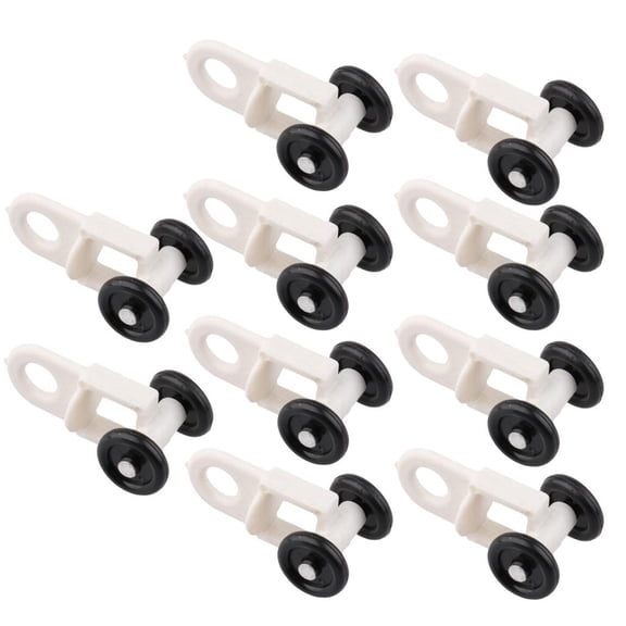 veasfak 10Pcs Curtain Track Glider Rolling Runner Hook Ceiling Carrier 2-30mm