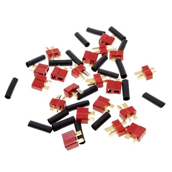 10 Pairs 20pcs T Plug Connector Female Male Deans RC Lipo Battery Helicopter New 
