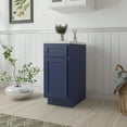 thumbnail image 2 of Vanity Art 15 Inch Small Bathroom Vanity Cabinet with Soft Closing Drawer and Door, Single Door Right Offset Shaker Design Floor Mount Side Bathroom Organizers and Storage, VA4015-1BLUE, 2 of 10