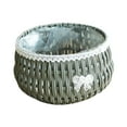 thumbnail image 3 of Almencla Flower Basket Plant Container Imitation Rattan Round Trash Can Multipurpose for Kitchenware with Plastic Liner Storage Basket Grey S, 3 of 8
