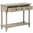 thumbnail image 3 of Topcobe Acacia Console Table with Bottom Shelf and 2 Drawers, Traditional Sofa Side Table for Living Room Bedroom, Retro Grey, 3 of 11