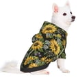 thumbnail image 2 of Fotbe Sunflowers Sudadera con Estampado para Perros Pequeños – Suéter con Capucha para Mascotas, Tela Suave de Forro Polar con Bolsillo-X-Small, 2 of 7