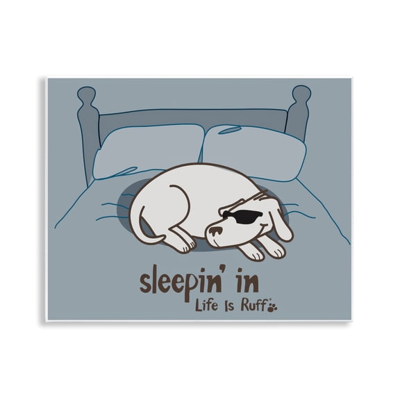 Stupell Industries Sleeping In Dog Animals Painting Unframed Art Print Wall Art, 14 x 11