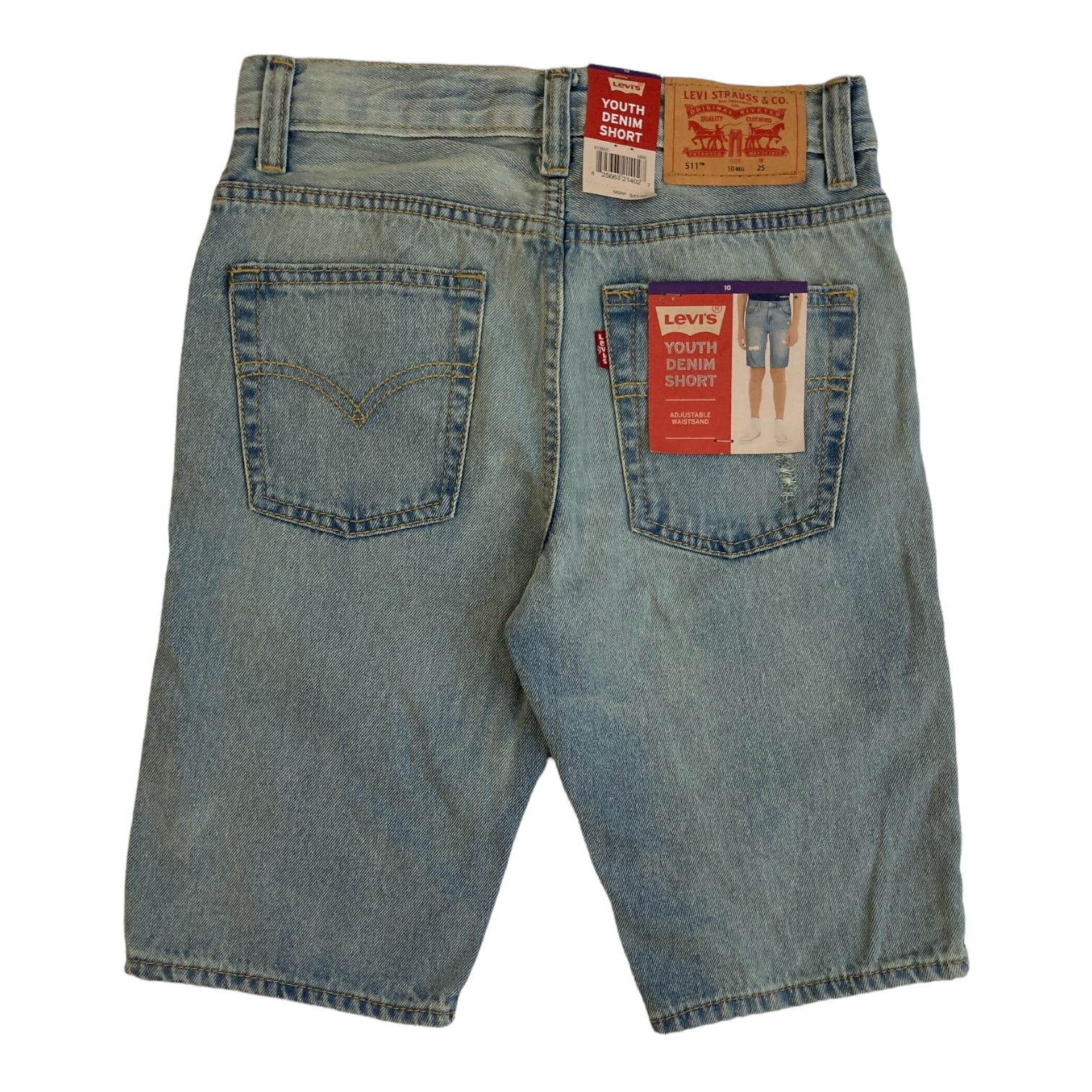 ★COST PER KILO★ADJUSTABLE DENIM SHORTS Levi's Boy's 511 Adjustable Waistband Slim Fit Distressed