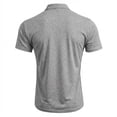 thumbnail image 5 of Dresfit Men's Polo Shirts Short Sleeve Stand Collar Quarter Zip Tees 2026 Summer Zipper Loose Lightweight Business Tops Big and Tall Relaxed Fit Tennis T Shirts Light Gray L, 5 of 7