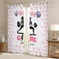 thumbnail image 2 of Feelyou Fitness Curtains Pack of 2 (42x84 Each), Cute Ribbon Bowknot Curtains Blackout, 2 of 6