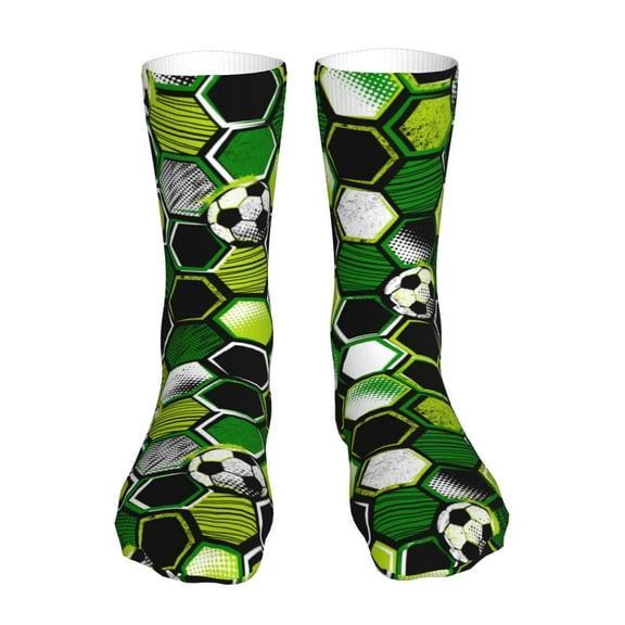 Salouo Soccer1 Pattern Fun Novelty Crew Socks,Casual Athletic Socks Neutral Socks