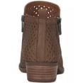 thumbnail image 2 of Lucky Brand Basel3 Dark Stone suede Side Zip Perforated Leather Block Heel Boot (Dark Stone, 10), 2 of 4
