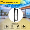 thumbnail image 4 of PGT 10" Black Sliding Door Handle Set Kit with Thumb Latch Lever, and Screws | Interior or Exterior Replacement Patio Door Handle with 3-7/8" Hole Spacing | Fix Repair PGT Door Hardware, 4 of 7