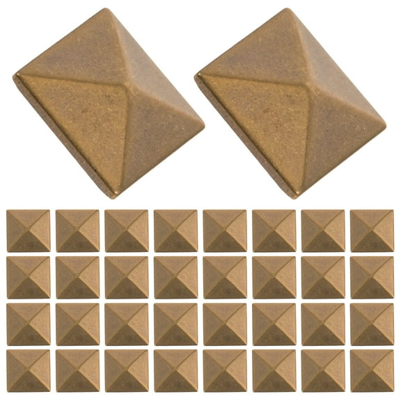 100 Pcs 9x9cm Pyramid Spike Flatback Studs for Leathercraft Punk Rivet Clothes Bags Shoes Belt DIY Decoration