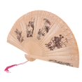 thumbnail image 3 of Sandal Wood Foldable Fan Ancient Elegant Ancient Fan Lovely Hollow Hand Fan for Summer Decor (Flower), 3 of 4