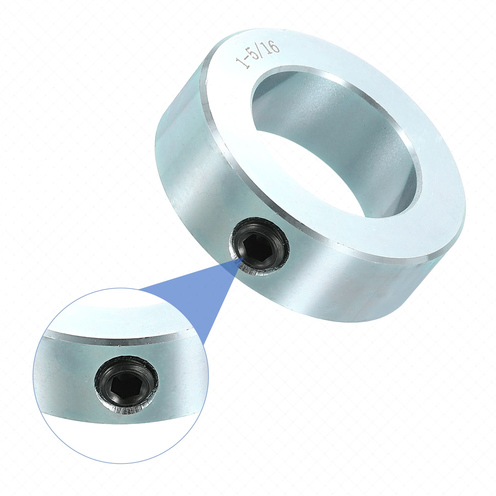 2pcs Set Screw Collars 1-5/16" Bore Carbon Steel Shaft Collars, 2-1/8" OD, 11/16" Width Lock Axle Collar Clamp