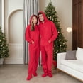 thumbnail image 6 of Footed Pajamas - Bright Red Adult Hoodie Fleece One Piece - Adult - XLarge (Fits 6'4 - 6'7"), 6 of 6