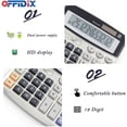 thumbnail image 3 of Calculadora escritorio OFFIDIX, calculadoras básicas, calculadora solar y batería dual, portátil con pantalla LCD grande de 12 dígitos, grande, 3 of 3