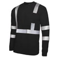 thumbnail image 3 of Betivan Men's Hi Vis Reflective Tee Long Sleeve Crew Neck Mesh Breathable Color Block Safety Workwear Construction Outdoor Work Utility Tops, 3 of 5
