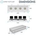 thumbnail image 4 of LUXRITE 4-Head Rectangular Regressed Gimbal LED Recessed light, 360 + 15 Swivel, 5CCT, 15W, 1000LM, 60, Dimmable 4 Pack, 4 of 7