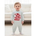 thumbnail image 6 of BemeyourBBs My First Valentine Day Baby Girl Boy Outfit Romper Heart Embroidery Long Sleeve Jumpsuit, 6 of 9