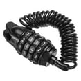 thumbnail image 1 of Unique Bargains 4.9 Feet Motorcycle Helmet Lock, 4 Digit Anti Theft Security Lock Cable Long Coiled Hard Alloy Lock, Black, 1 of 5