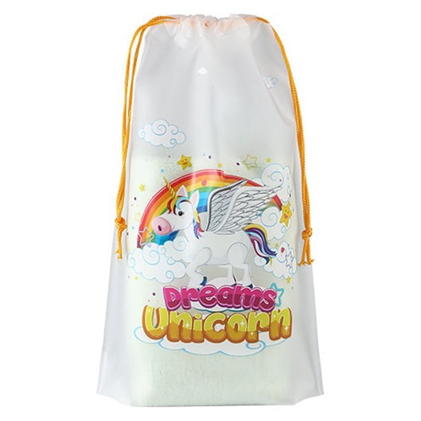 Arco iris unicornio cordón bolsas de almacenamiento/viaje impermeable bolsa de embalaje para organizar ropa zapatos bragas calcetines huangjie unisex