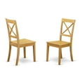 thumbnail image 2 of East West Furniture Boston 11" Wood Dining Chairs in Oak (Set of 2), 2 of 3