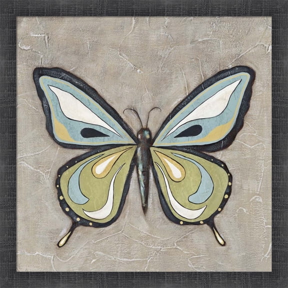 Great Art Now Graphic Spring Butterfly I by Jade Reynolds, Framed Wall Art, 17.5W x 17.5H