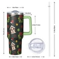 thumbnail image 2 of 40oz Holiday Tumbler with Straw Handle Leak Proof Stainless Steel Cup Christmas Day Gifts for Women Men, 2 of 4