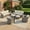 6PC-Sofas & Lounge Chairs & Ottomans, variant on Opohoro 73" Outdoor Patio Wicker 3-Seat Couch, Gray PE Rattan Patio Furniture Sofa with Beige Cushions for Porch or Backyard