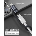 thumbnail image 3 of BOUTOP [Certificado MFi] Adaptador USB C a Lightning de 3 A 36 W, adaptador USBC a Lightning compati, 3 of 6