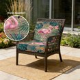 thumbnail image 1 of Outdoor Patio Cushion Covers 2 Pack Pink Flamingo Patio Chair Cushion Covers with Ties and Zipper Waterproof Outdoor Seat Cushion Covers for Patio Furniture 22"x20", 1 of 6