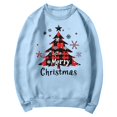thumbnail image 5 of NMMUED Womens Christmas Sweatshirt Fall Crewneck Sweatshirt Christmas Shirts for Women Cute Shirts Christmas Womens Tops Cute Fall Tops Christmas Gifts for Women Light Blue XXL, 5 of 5