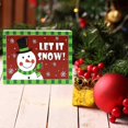 thumbnail image 5 of Letrero de madera con forma de caja de Navidad, diseño rústico de Papá Noel y muñeco de nieve, placa para colgar en la pared, JM00559, 5 of 5
