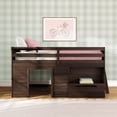 thumbnail image 2 of Max & Lily  Modern Farmhouse Low Loft Bed with Storage Drawer, Solid Wood Bed for Kids, 2 of 13