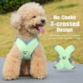 thumbnail image 5 of Pawaboo Dog Harness with Leash Set, X-Frame No Pull Pet Harness, Adjustable Choke Free Dog Vest Harness for Small Medium Dogs & Puppies, Breathable Puppy Vest with Leash for Outing, S, Mint Green, 5 of 7