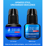 Stacy Lash Extra Strong Evolution Adhesive (0.17 fl.oz / 5 ml) / Black Cyanoacrylate Eyelash Extension Glue / Fast Drying Formula / Professional Use Only