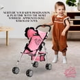 thumbnail image 6 of Dolls To Play My First Baby Doll Stroller for Kids, Foldable Toy Buggy with Canopy, Storage Basket & Diaper Bag, Pink Heart, 6 of 6